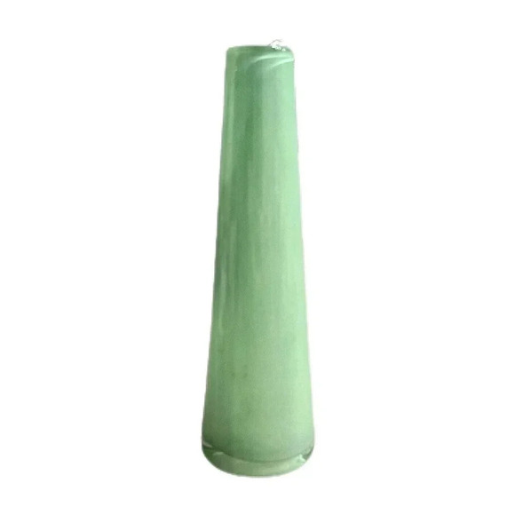 LIGHT Jade Mint Green Colored Art Glass Vase Made In Poland - Picture 1 of 7